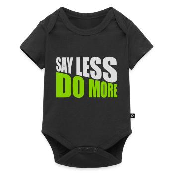 say less do more - Baby Premium short-sleeve bodysuit - black - Front