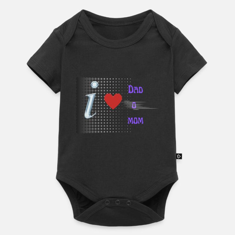 amour à papa o maman - Body à manches courtes Premium Bébé - noir