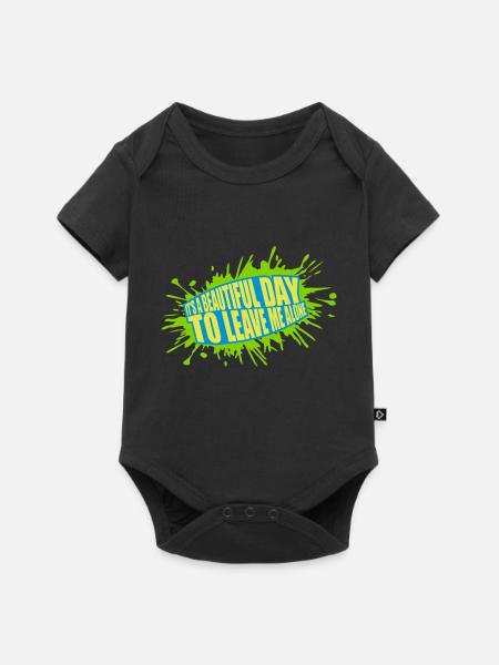 leave me alone day - Baby Premium Kurzarmbody - Schwarz