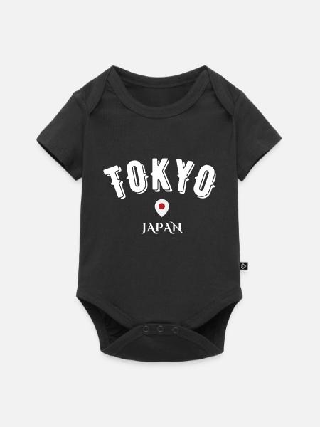 Tokio Japan - Baby Premium Kurzarmbody - Schwarz