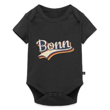 Deutschland Bonn Vintage Retro Typografie - Baby Premium Kurzarmbody - Schwarz - Vorne