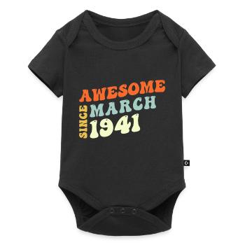 Groovy 82 ans Génial depuis mars 1941 82ème - Body à manches courtes Premium Bébé - noir - Devant