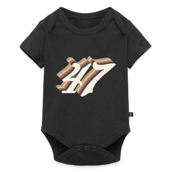 47ème anniversaire vintage - Body à manches courtes Premium Bébé - noir - Devant