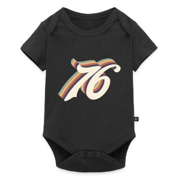 Vintage 76th anniversary - Baby Premium short-sleeve bodysuit - black - Front