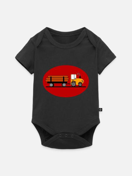 Traktor - Baby Premium Kurzarmbody - Schwarz