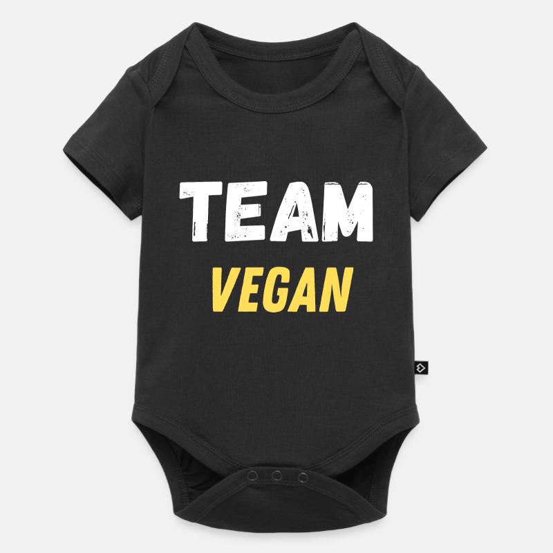 team vegan - Body à manches courtes Premium Bébé - noir