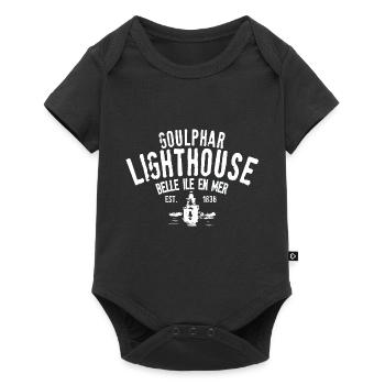 Goulphar Belle Ile en Mer - Baby Premium Kurzarmbody - Schwarz - Vorne