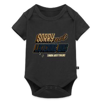 Comic Zoo Animal Emperor Penguin Animal Dancing - Baby Premium short-sleeve bodysuit - black - Front