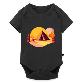 Camping Caravane Camp Tentes Cadeaux Camping-car - Body à manches courtes Premium Bébé - noir - Devant