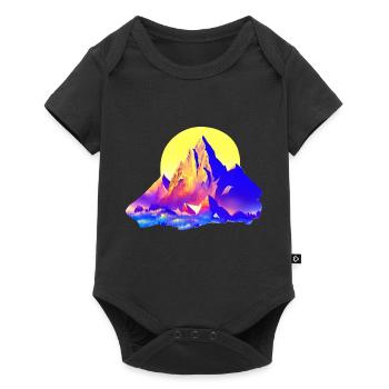 Mountain hiking Hike Mountain hikers Mountains Hiking - Baby Premium short-sleeve bodysuit - black - Front