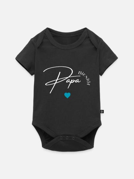 Bald Vater - Baby Premium Kurzarmbody - Schwarz