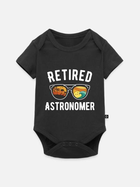 Astronom im Ruhestand Strandpenner - Baby Premium Kurzarmbody - Schwarz