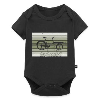 Lastenrad, Retro, Cargobike - Baby Premium Kurzarmbody - Schwarz - Vorne