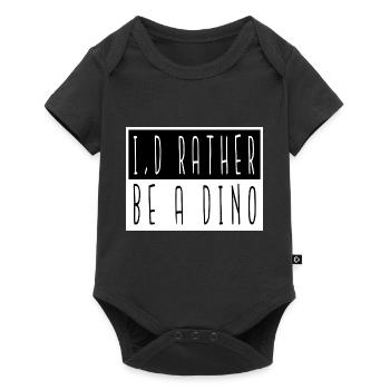 Angry Face Boys Bicycle Ride Old Chrome Dino Dino - Baby Premium short-sleeve bodysuit - black - Front
