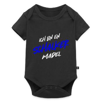 Ich bin ein Schalker Mädel - Baby Premium Kurzarmbody - Schwarz - Vorne