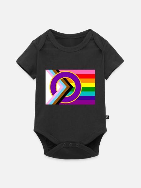 Progressive Pride-Flagge - Baby Premium Kurzarmbody - Schwarz