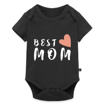 Best Mom Mother's Day Best Mom Mother Gift Heart - Baby Premium short-sleeve bodysuit - black - Front