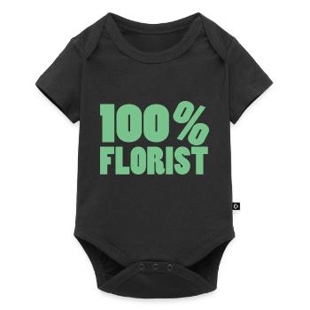 Flower Flower Plant - Baby Premium short-sleeve bodysuit - black - Front