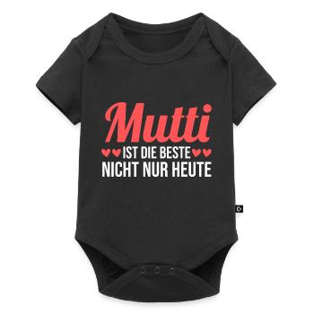 Mutter Muttertag Mama - Baby Premium Kurzarmbody - Schwarz - Vorne