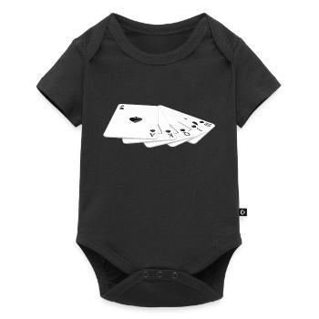 boardgame chess backgammon game night - Baby Premium Kurzarmbody - Schwarz - Vorne