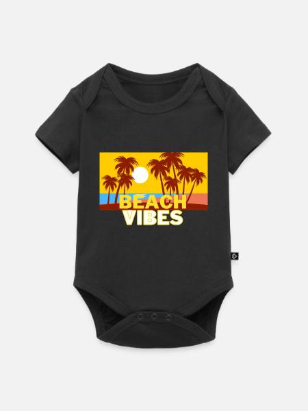 Beach 4 - Baby Premium Kurzarmbody - Schwarz