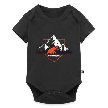 Mammouth dans les montagnes blason bouclier - Body à manches courtes Premium Bébé - noir - Devant