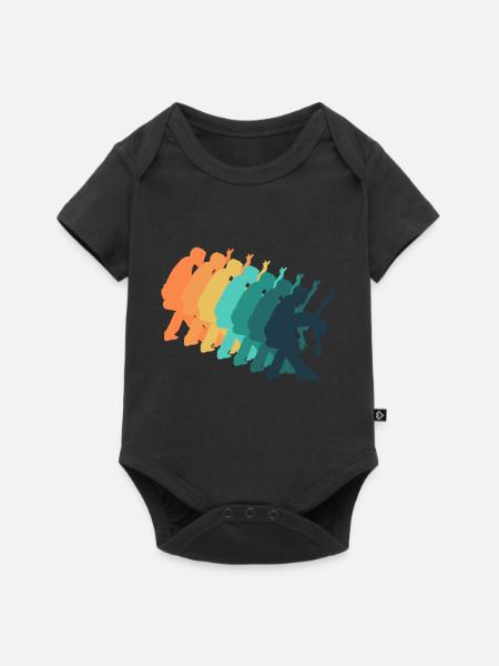 Retro-Tanz - Baby Premium Kurzarmbody - Schwarz