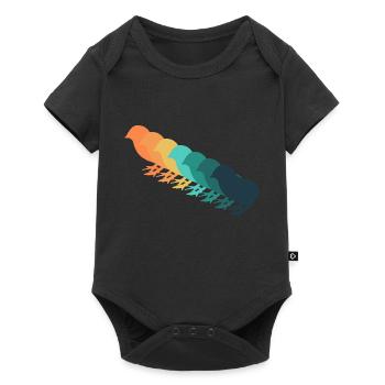 Retro chick - Baby Premium short-sleeve bodysuit - black - Front