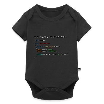 Code is poetry.cs - Baby Premium short-sleeve bodysuit - black - Front