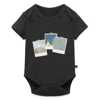Bilder Trio - Baby Premium Kurzarmbody - Schwarz - Vorne
