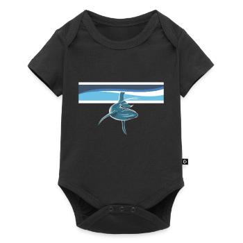 Buckelwal - Baby Premium Kurzarmbody - Schwarz - Vorne