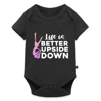 La vie est meilleure avec un ventre à manches Design - Body à manches courtes Premium Bébé - noir - Devant