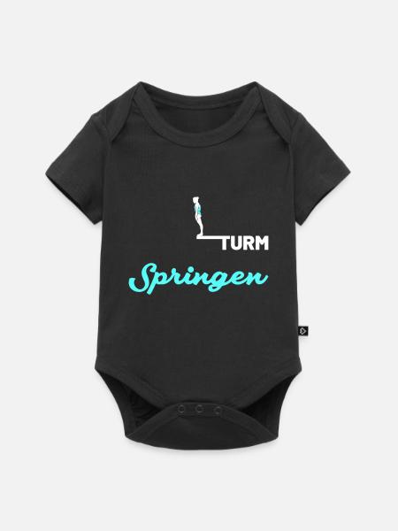 turmspringen sprung - Baby Premium Kurzarmbody - Schwarz