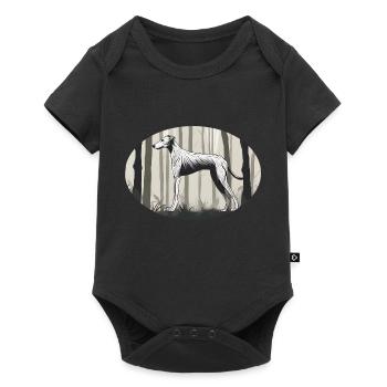 Profile of a Lurcher - Baby Premium short-sleeve bodysuit - black - Front