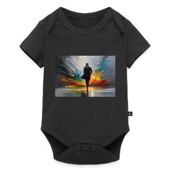 Licht am Ende des Tunnels - Baby Premium Kurzarmbody - Schwarz - Vorne