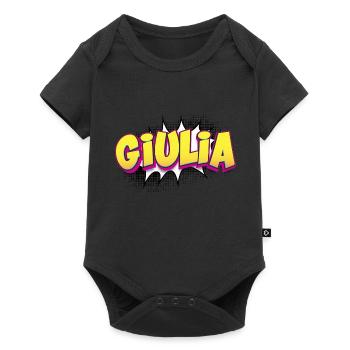 Giulia Custom Name Comic Book Style Pop Art, - Baby Premium short-sleeve bodysuit - black - Front