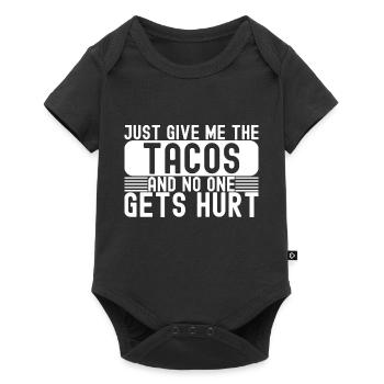 Taco Lover Just Give Me The Tacos Mexican - Body à manches courtes Premium Bébé - noir - Devant