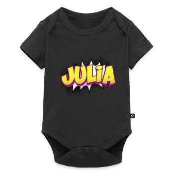 Julia Nom personnalisé Style bande dessinée Pop Art, Julia - Body à manches courtes Premium Bébé - noir - Devant