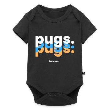 Forever Pugs - The Cute Companion - Baby Premium short-sleeve bodysuit - black - Front