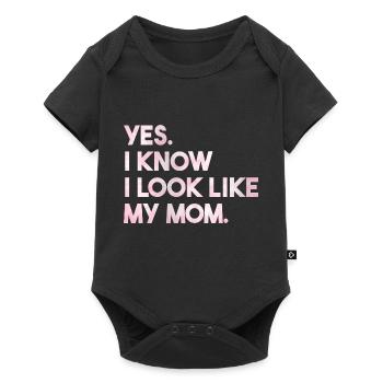 Oui, je sais, je ressemble à ma mère, ma fille, ma mère - Body à manches courtes Premium Bébé - noir - Devant