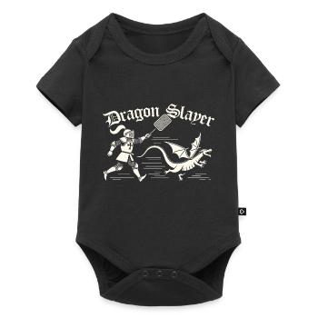 Dragon Slayer Knight Ren Faire LARP, Renaissance - Baby Premium Kurzarmbody - Schwarz - Vorne