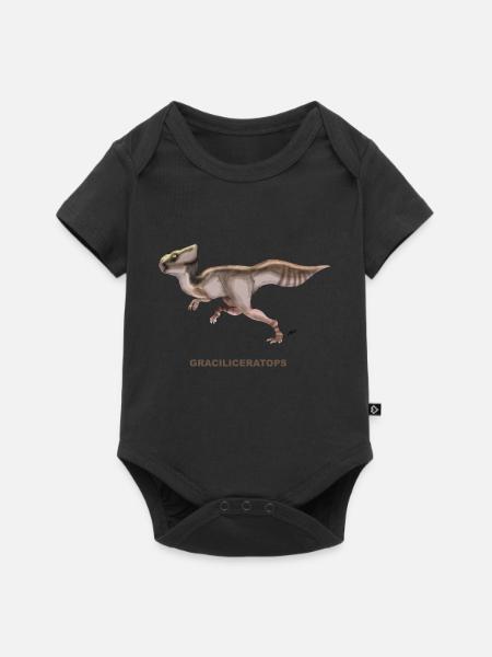 GRACILICERATOPS - Baby Premium Kurzarmbody - Schwarz