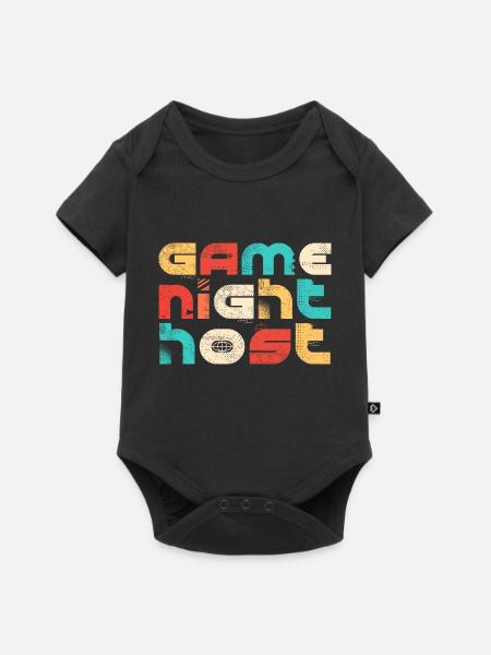 Gamenight Host - Baby Premium Kurzarmbody - Schwarz