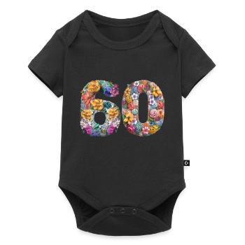 50e anniversaire vintage rétro Né en 1973 Anniversaire - Body à manches courtes Premium Bébé - noir - Devant