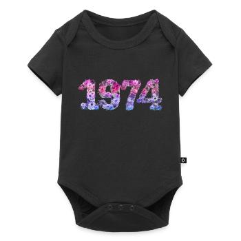 50e anniversaire vintage rétro Né en 1973 Anniversaire - Body à manches courtes Premium Bébé - noir - Devant