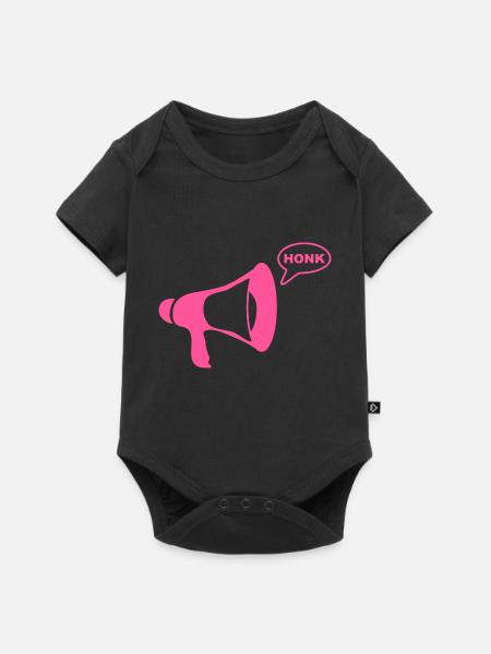 honk megafon - Baby Premium Kurzarmbody - Schwarz