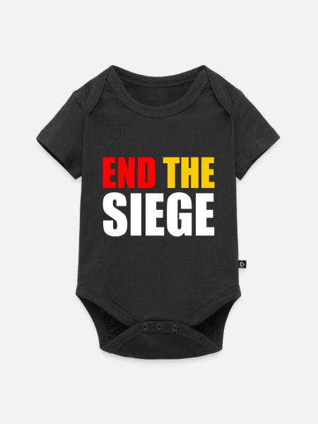 End the siege - Baby Premium Kurzarmbody - Schwarz
