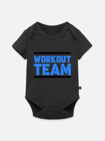 workout team - Baby Premium Kurzarmbody - Schwarz