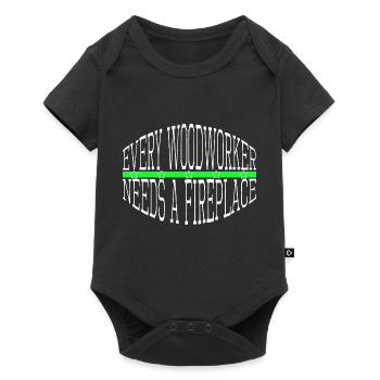 carpenter funny lumberman funny craftsmen design - Baby Premium short-sleeve bodysuit - black - Front