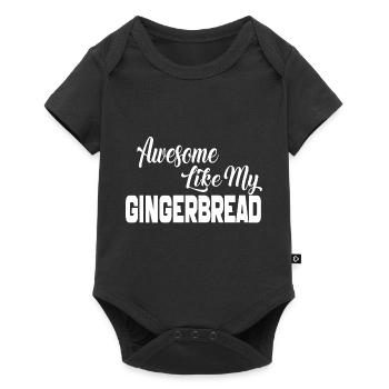 Awesome Like My Gingerbread man Cookies Gift 2024 - Baby Premium short-sleeve bodysuit - black - Front